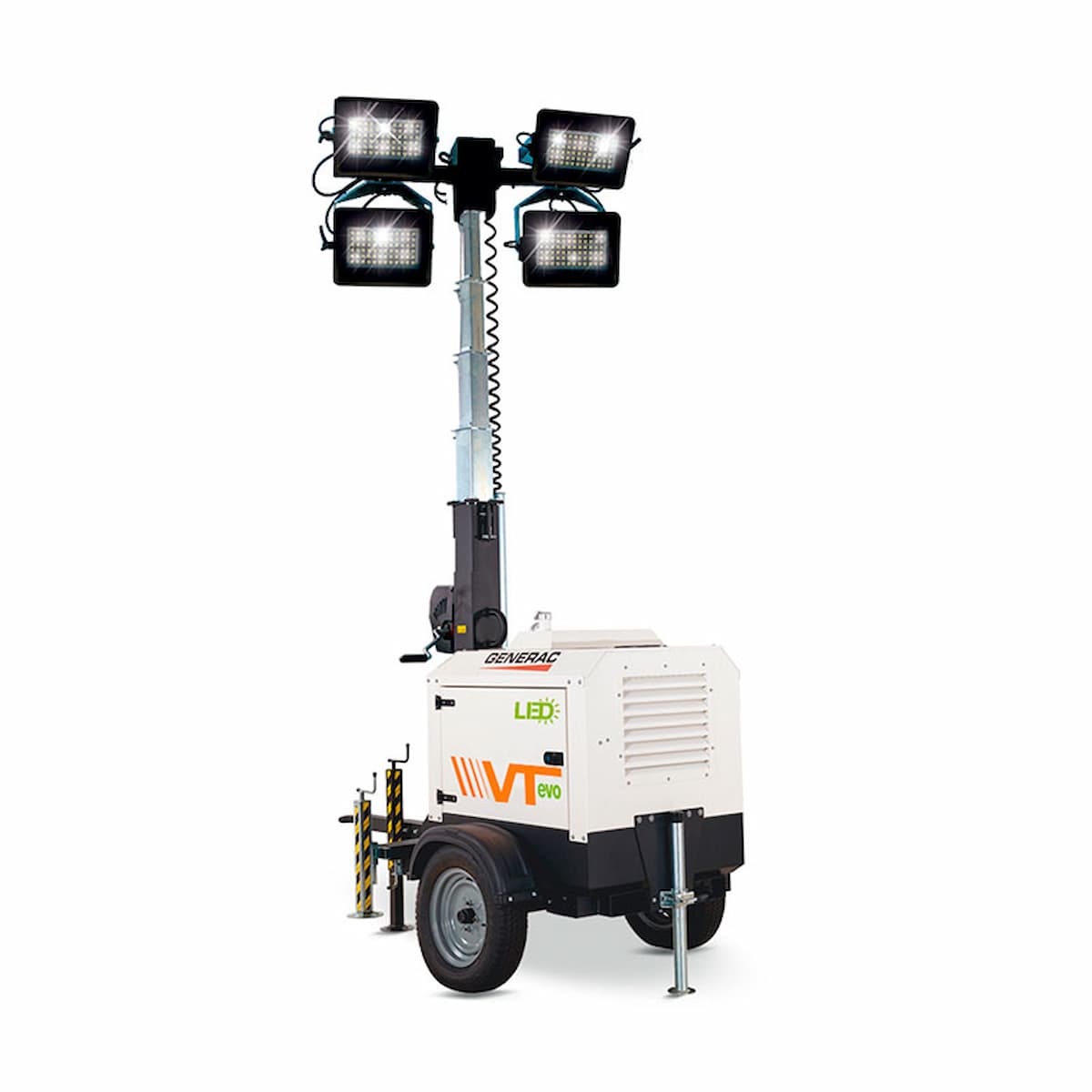 Torre de iluminación Generac VT8 LED en arriendo — Generadores Marín
